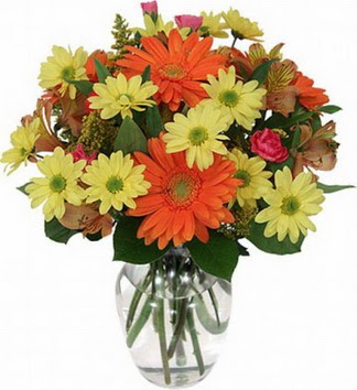  İsparta hediye sevgilime hediye çiçek  vazo içerisinde karışık mevsim çiçekleri