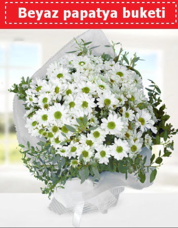 Beyaz Papatya Buketi  İsparta 14 şubat sevgililer günü çiçek 