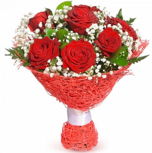 7 adet kırmızı gül buketi  İsparta çiçekçiler 