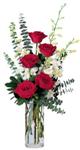  İsparta online çiçek gönderme sipariş  cam yada mika vazoda 5 adet kirmizi gül