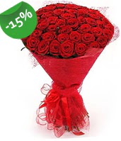 51 adet kırmızı gül buketi özel hissedenlere  İsparta çiçek siparişi sitesi 