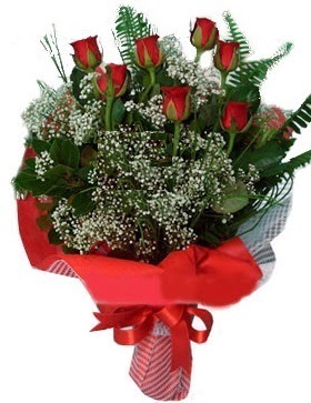 7 kırmızı gül buketi  İsparta çiçek servisi , çiçekçi adresleri 