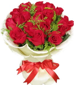 19 adet kırmızı gülden buket tanzimi  İsparta çiçek servisi , çiçekçi adresleri 