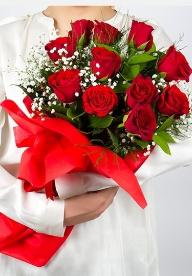 Aşk Gülleri 11 Adet kırmızı gül buketi  İsparta çiçekçi telefonları 